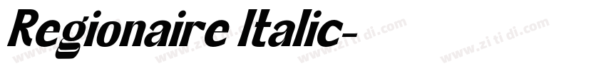 Regionaire Italic字体转换